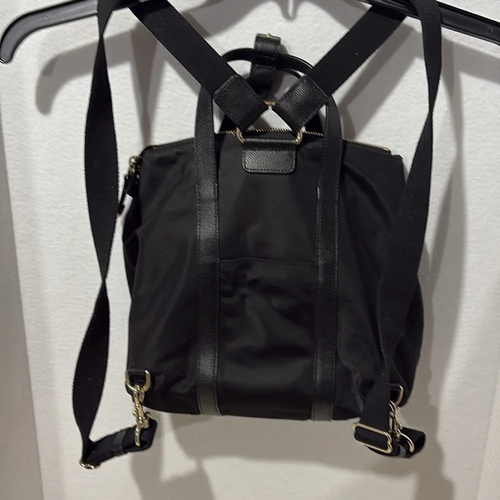 Henri Bendel Small Black Jetsetter Convertible Crossbody Backpack - Picture 6 of 10